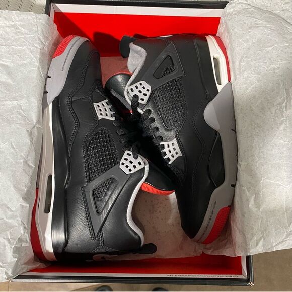 Nike Air Jordan 4 Retro Bred Reimagined Men's Size 9 - Picture 6 of 12